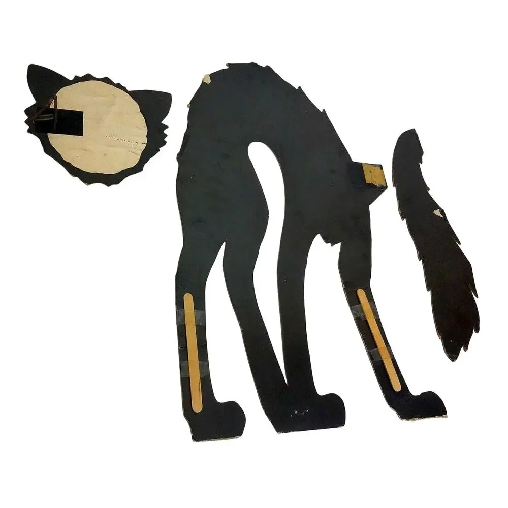 Vintage 1934 Dennison Halloween Black Cat Centerpiece Die Cut Parts Read As Is